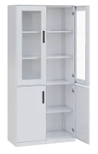 SLIM CONCEPT 01 skříň kovová prosklená, 1950x900x400 mm, bílá/úchytka antracit